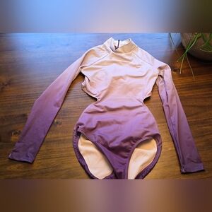 Balera Lavender Ombre Cutout Leotard